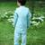 Sku blue embroidered cotton kurta jacket set