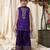 Deep purple embroidered cotton kurti set