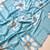 Sky blue soft chinon silk blend floral print ready to wear saree
