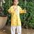 Sunshine yellow printed cotton kurta pyjama