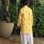Sunshine yellow printed cotton kurta pyjama