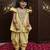 Pastel yellow embroidered crepe kurti set
