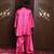 Hot pink embroidered crepe kurti set