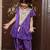 Deep purple embroidered crepe kurti set