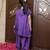 Deep purple embroidered crepe kurti set