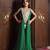 Emerald green embroidered georgette jumpsuit