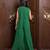 Emerald green embroidered georgette jumpsuit