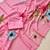 Pink soft chinon silk blend floral print ready to wear saree