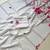 White soft chinon silk blend floral print ready to wear saree