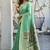 Turquoise  paithani palllu cotton jaquard casual wear saree