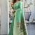 Turquoise  paithani palllu cotton jaquard casual wear saree