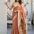 Rust paithani palllu cotton jaquard casual wear saree
