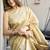 Beige paithani palllu cotton jaquard casual wear saree