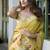 Yellow paithani palllu cotton jaquard casual wear saree