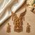 Antique gold plated south indian temple jewelry set - krishna motif necklace with jhumka earrings for weddings
