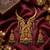 Antique gold plated south indian temple jewelry set - krishna motif necklace with jhumka earrings for weddings