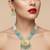 Kundan necklace set with turquoise beads & pearls | antique gold plated bollywood bridal wedding jewelry for women