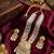 Kundan necklace set with white beads & pearls | antique gold plated bollywood bridal wedding jewelry for women
