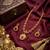 Gold plated ruby indian jewelry set  wedding necklace with earrings | bollywood bridal festival wear