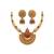 Antique gold plated temple jewelry set - traditional indian necklace with jhumka earrings for bridal wedding & festival