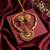 Antique gold plated temple jewelry set - traditional indian necklace with jhumka earrings for bridal wedding & festival