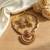 Antique gold plated temple jewelry set - traditional indian necklace with jhumka earrings for bridal wedding & festival