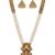 Gold plated south indian temple jewelry set - long pearl haram necklace with jhumka earrings for wedding