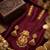 Gold plated south indian temple jewelry set - long pearl haram necklace with jhumka earrings for wedding