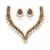 Handcrafted traditional gold-plated choker necklace set with pearl drops - ethnic jewelry for weddings