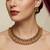 Antique gold plated temple indian jewelry set | traditional ruby green choker necklace & earrings for wedding festival