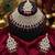 Kundan bridal choker jewelry set with  beads | indian wedding necklace, drop earrings & maang tikka
