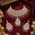 Kundan bridal choker jewelry set with  beads | indian wedding necklace, drop earrings & maang tikka