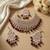 Kundan bridal choker jewelry set with  beads | indian wedding necklace, drop earrings & maang tikka