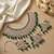 Green kundan choker necklace set with earrings & maang tikka | indian bridal wedding & bollywood festival jewelry