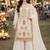 White chinon sharara salwar suit- Full stitched free size