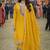 Yellow chinon sharara salwar suit- Full stitched free size