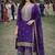 Purple chinon sharara salwar suit- Full stitched free size