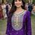 Purple chinon sharara salwar suit- Full stitched free size