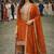 Orange chinon sharara salwar suit- Full stitched free size