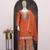 Orange chinon sharara salwar suit- Full stitched free size