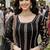 Black chinon sharara salwar suit- Full stitched free size