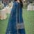 Blue chinon sharara salwar suit- Full stitched free size