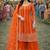 Orange chinon sharara salwar suit- Full stitched free size