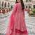 Rani pink chinon sharara salwar suit- Full stitched free size