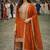 Orange chinon sharara salwar suit- Full stitched free size