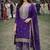 Purple chinon sharara salwar suit- Full stitched free size