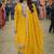 Yellow chinon sharara salwar suit- Full stitched free size