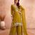 Yellow chiffon sharara salwar suit - Full stitched free size