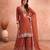 Orange chiffon sharara salwar suit - Full stitched free size