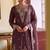 Purple chiffon sharara salwar suit - Full stitched free size